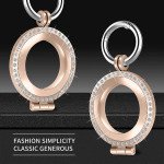 Wholesale Diamond Glitter Crystal AirTag Tracker Holder Loop Case Cover Ring Key Chain for Apple AirTag (Rose Gold)